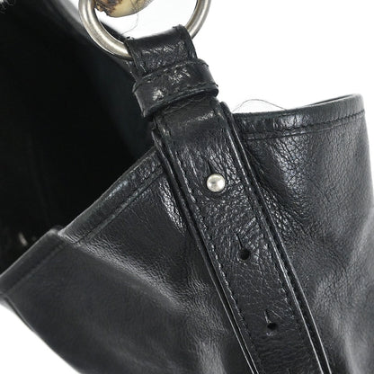 Yves Saint Laurent Black Leather Medium Mombasa Handbag