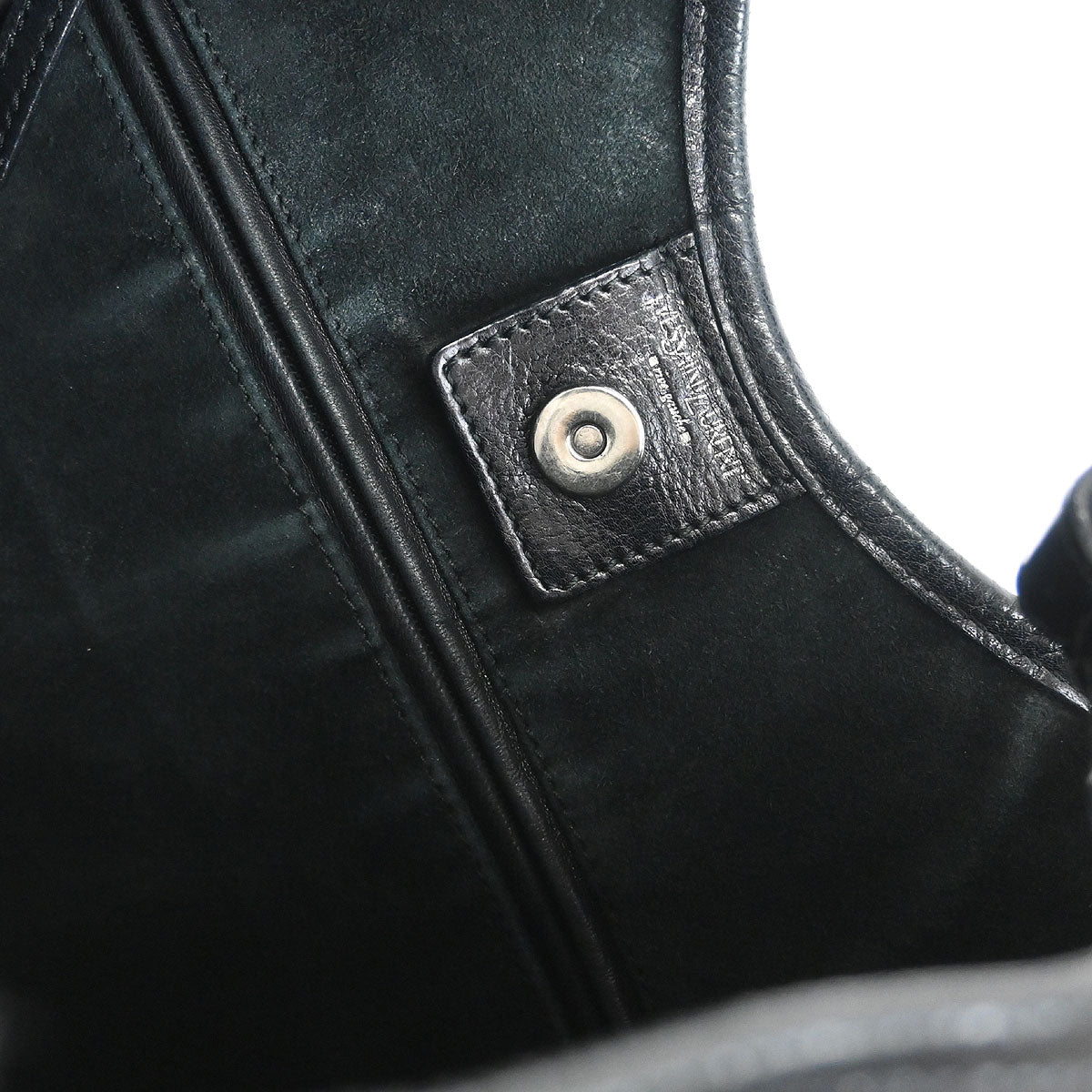 Yves Saint Laurent Black Leather Medium Mombasa Handbag