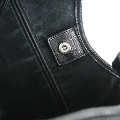 Yves Saint Laurent Black Leather Medium Mombasa Handbag