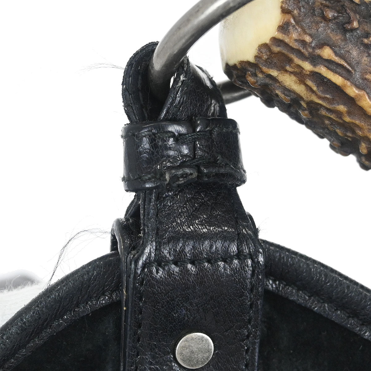 Yves Saint Laurent Black Leather Medium Mombasa Handbag