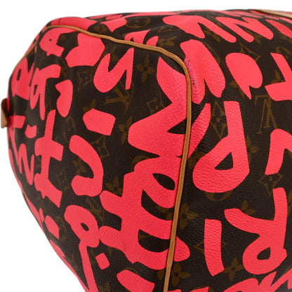 Louis Vuitton Pink Monogram Graffiti Keepall 50 Duffle Bag M93698