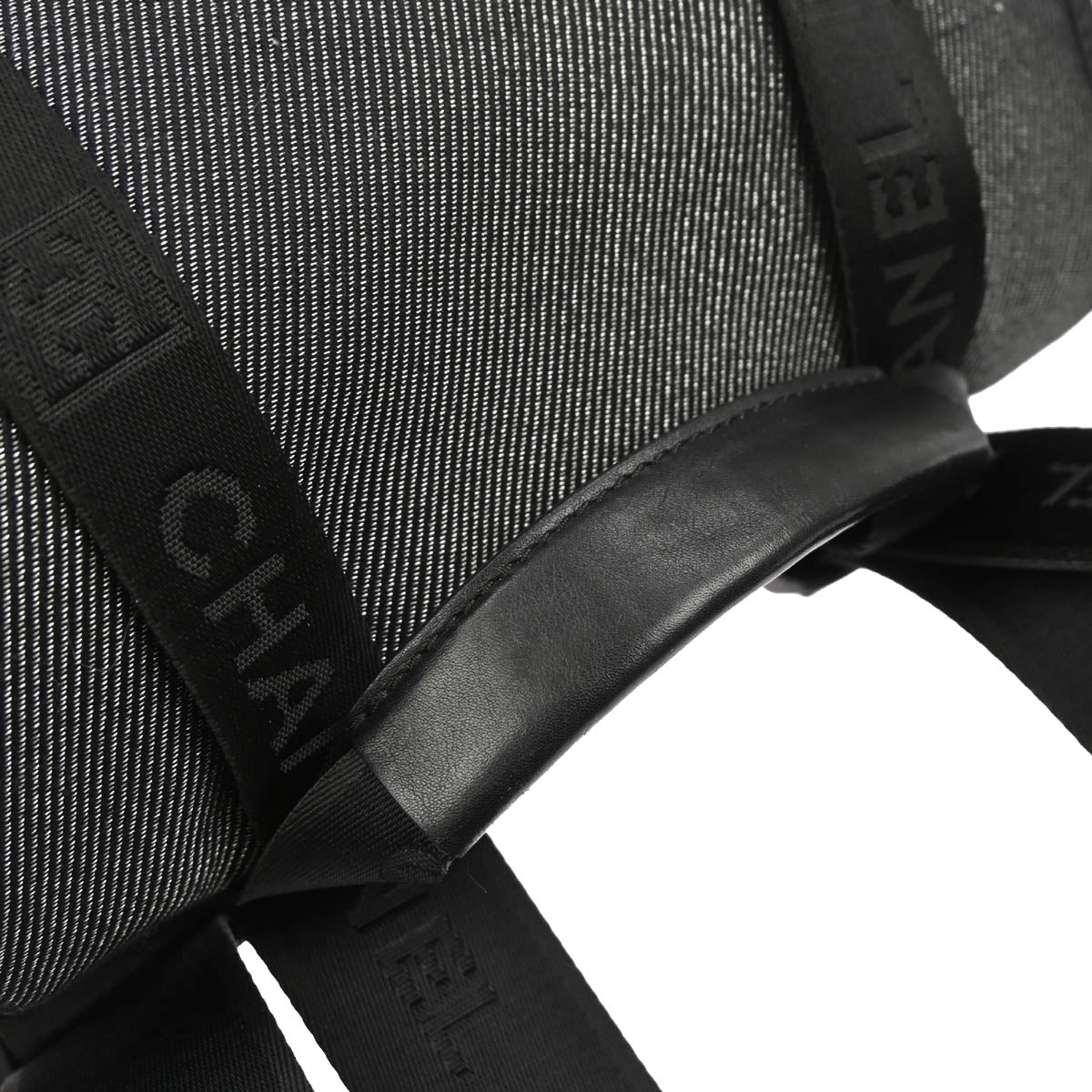 Chanel 2005-2006 Black Silver Canvas Sport Line Backpack