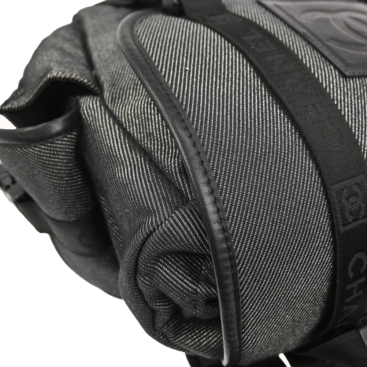Chanel 2005-2006 Black Silver Canvas Sport Line Backpack