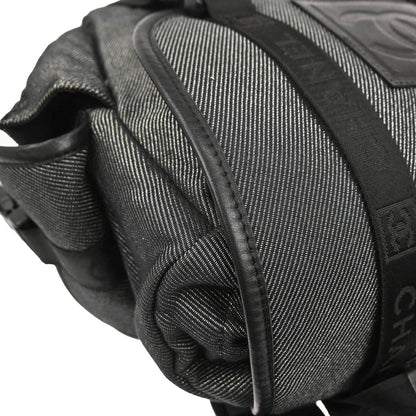 Chanel 2005-2006 Black Silver Canvas Sport Line Backpack