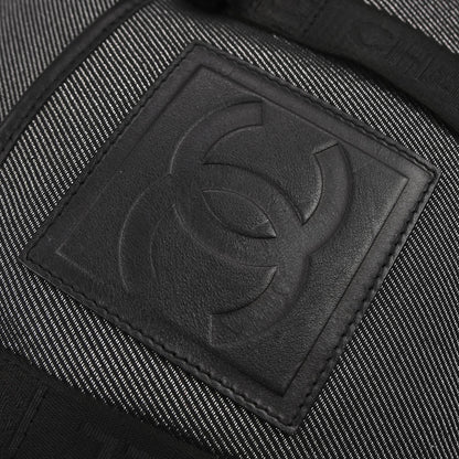 Chanel 2005-2006 Black Silver Canvas Sport Line Backpack