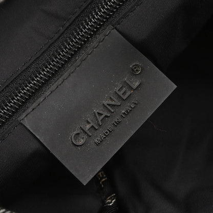 Chanel 2005-2006 Black Silver Canvas Sport Line Backpack