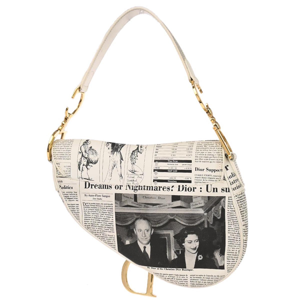 Christian Dior Newspaper Saddle Bag