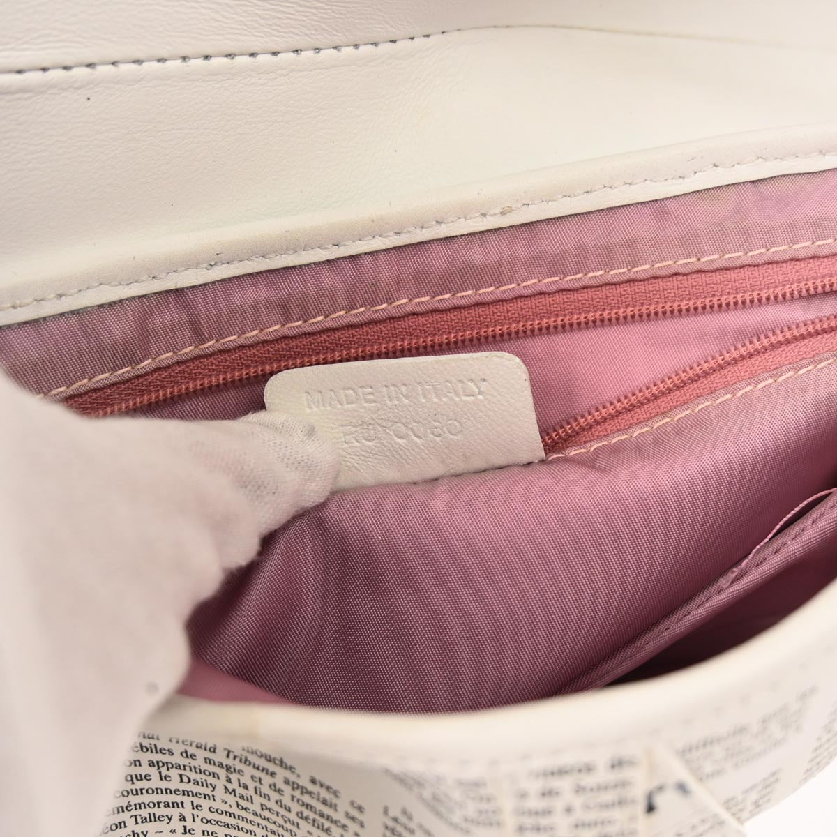 Christian Dior Newspaper Saddle Bag