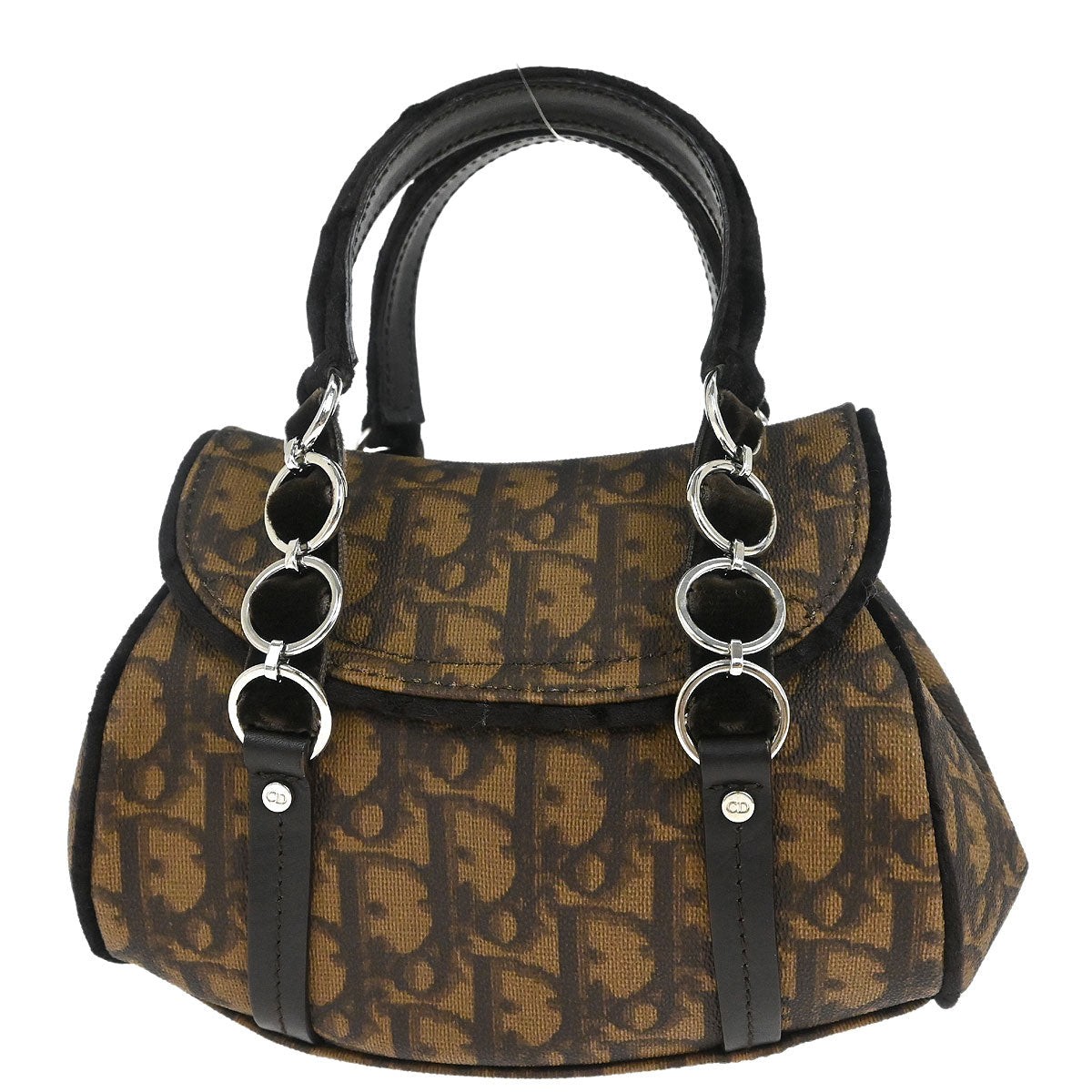 Christian Dior Brown PVC Trotter Romantic Handbag