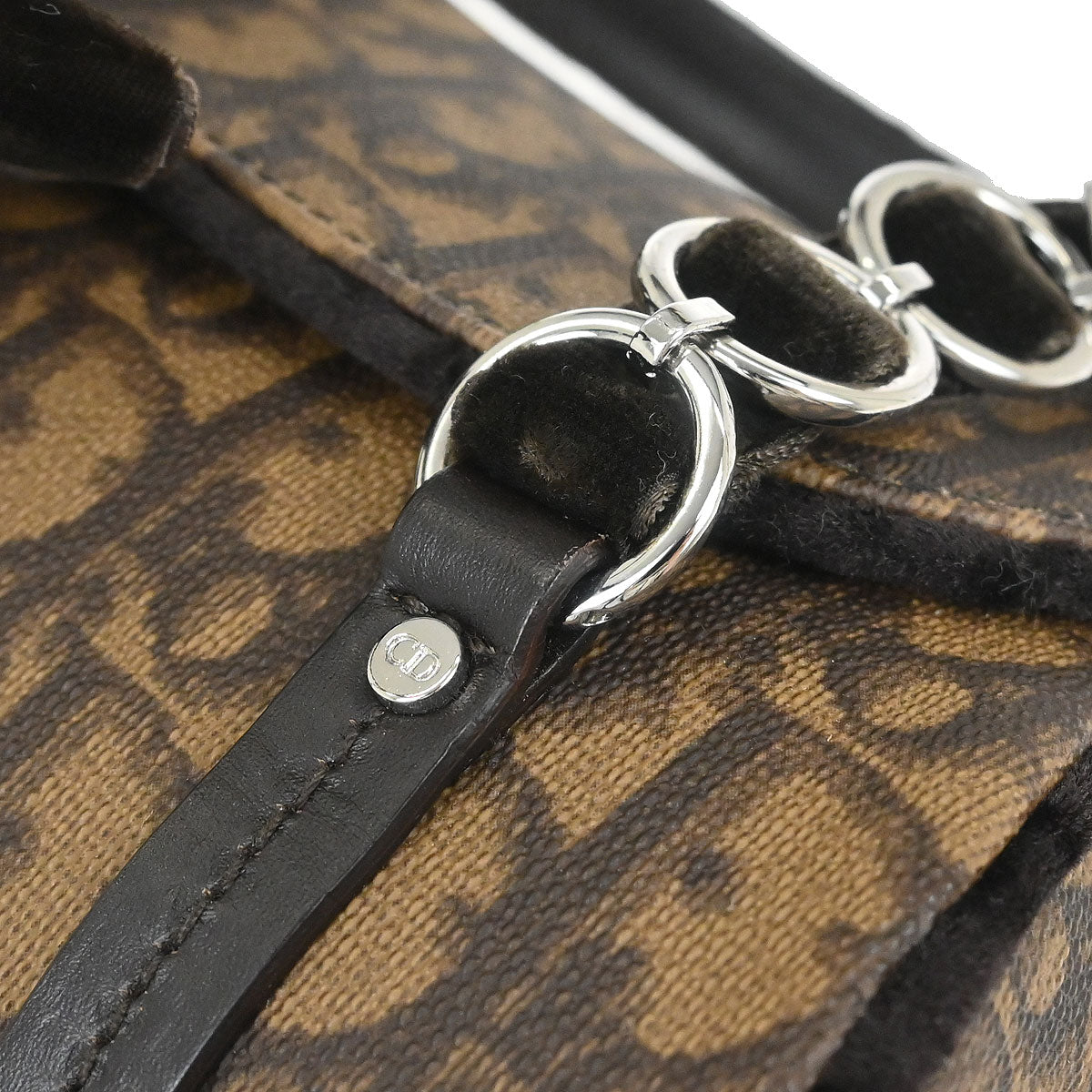 Christian Dior Brown PVC Trotter Romantic Handbag