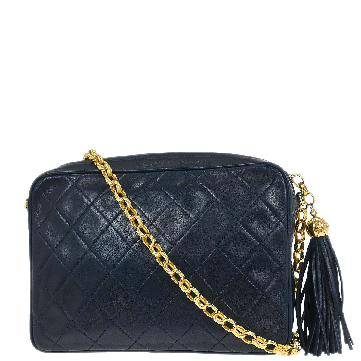 Chanel Navy Lambskin Shoulder Bag