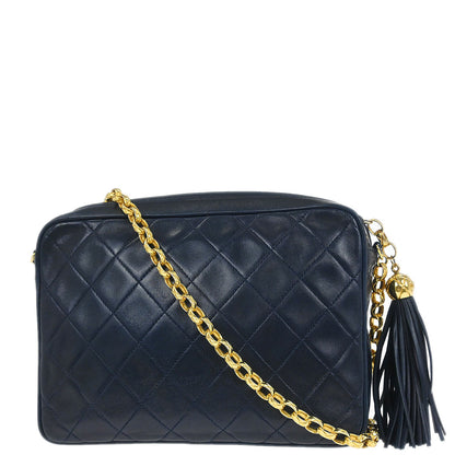 Chanel Navy Lambskin Shoulder Bag