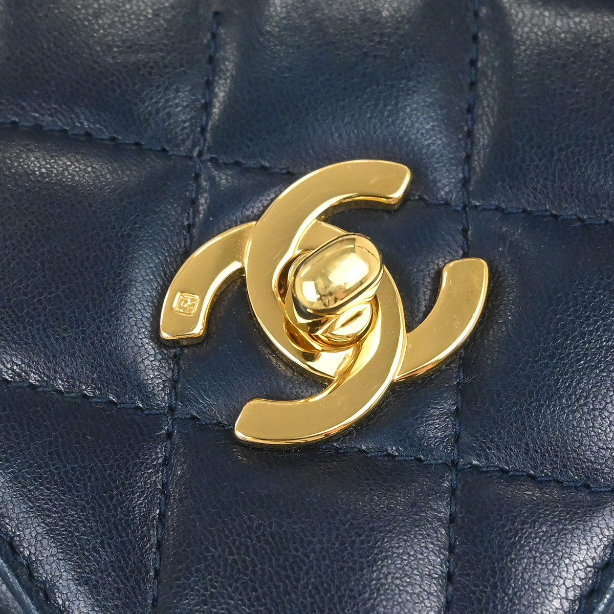 Chanel Navy Lambskin Shoulder Bag