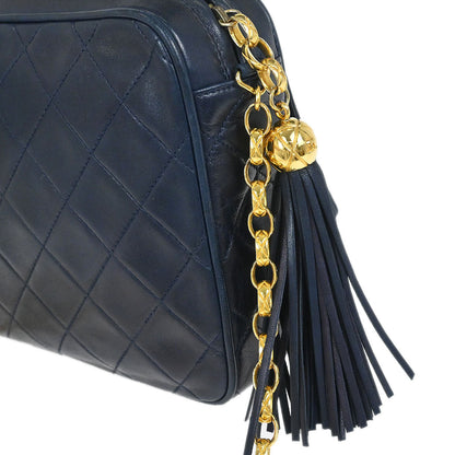 Chanel Navy Lambskin Shoulder Bag