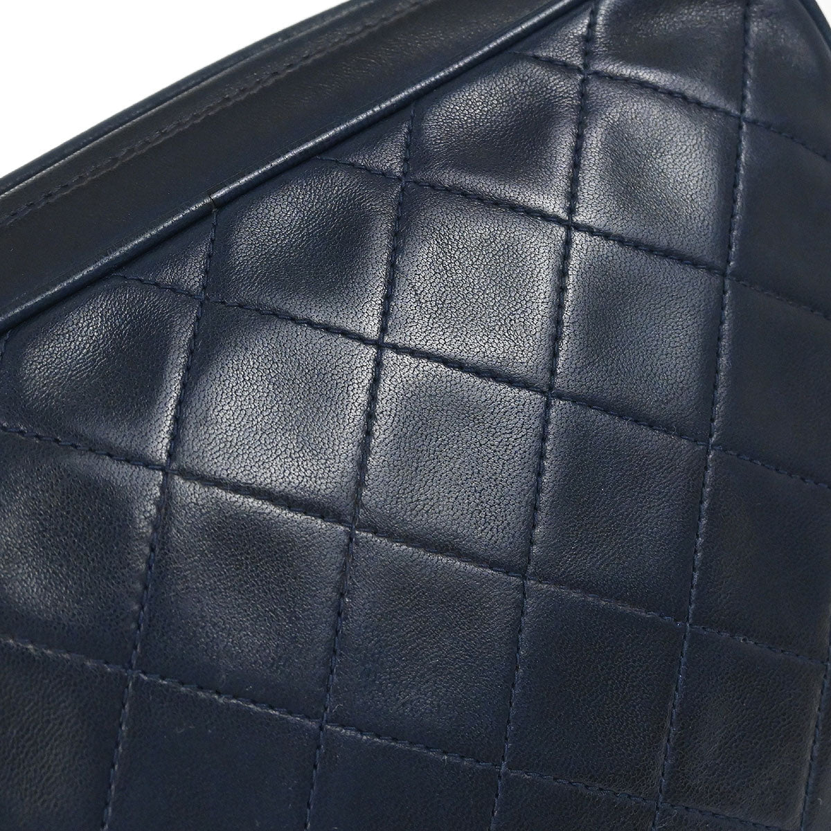 Chanel Navy Lambskin Shoulder Bag