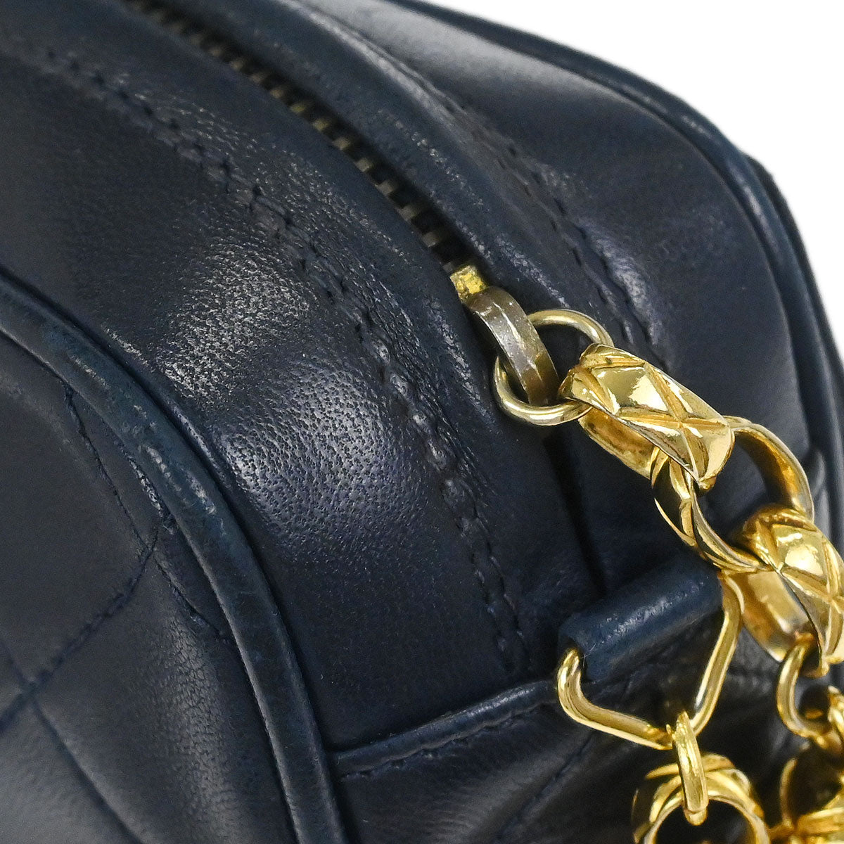 Chanel Navy Lambskin Shoulder Bag