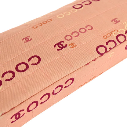 Chanel 2000-2002 Pink Canvas COCO East West Choco Bar Shoulder Bag