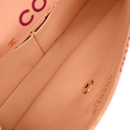 Chanel 2000-2002 Pink Canvas COCO East West Choco Bar Shoulder Bag