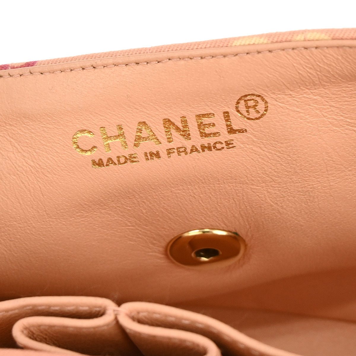 Chanel 2000-2002 Pink Canvas COCO East West Choco Bar Shoulder Bag