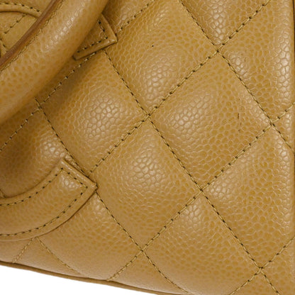 Chanel Beige Caviar Skin Bowling Bag 27
