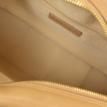 Chanel Beige Caviar Skin Bowling Bag 27