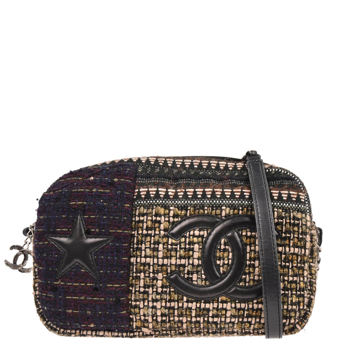 Chanel Black Tweed Shoulder Bag