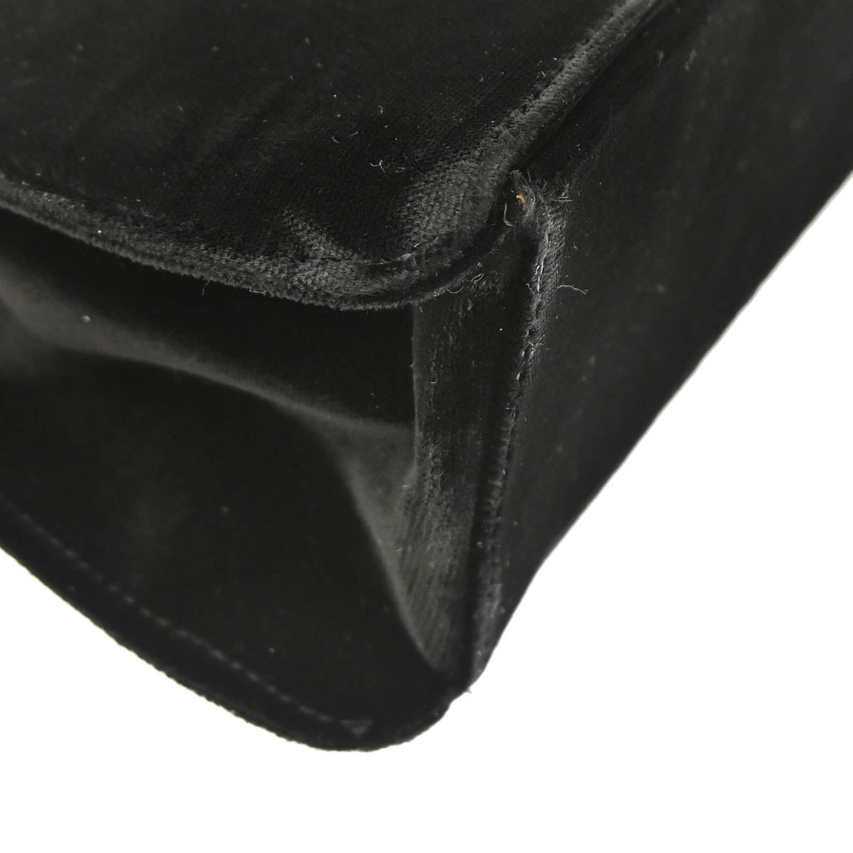 Chanel 1997-1999 Black Velvet Double Sided Turnlock Handbag