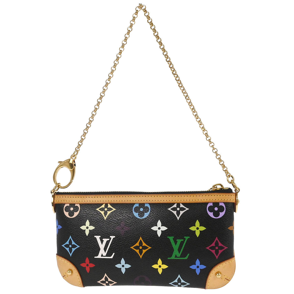 Louis Vuitton Black Multicolor Pochette Milla MM Handbag M60097