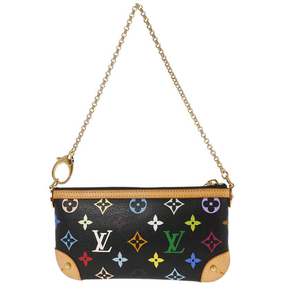 Louis Vuitton Black Multicolor Pochette Milla MM Handbag M60097