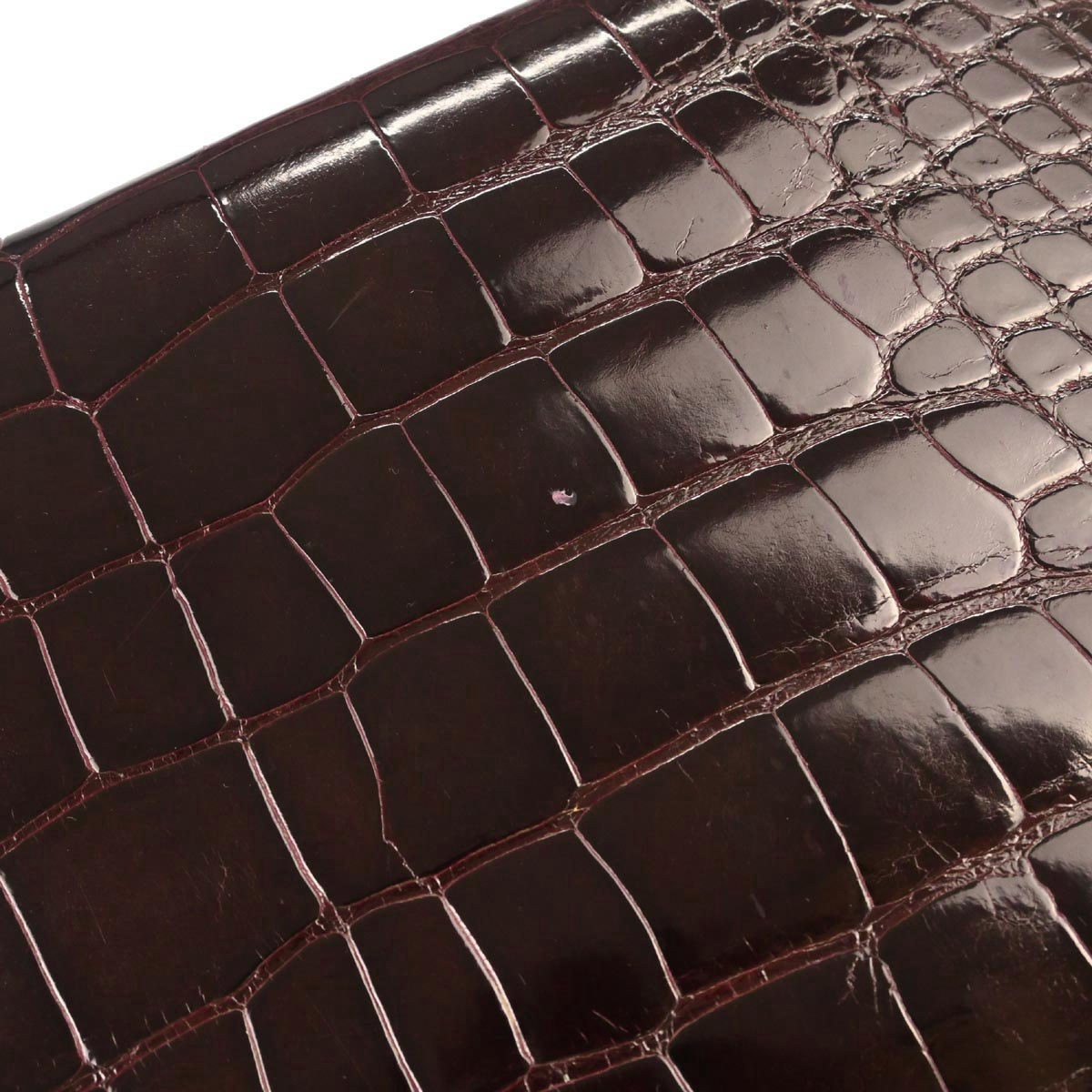 Hermes * Raisin Alligator Kelly 32 Sellier 2way Shoulder Handbag