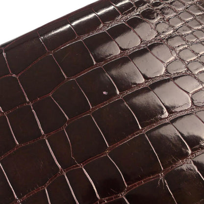 Hermes * Raisin Alligator Kelly 32 Sellier 2way Shoulder Handbag