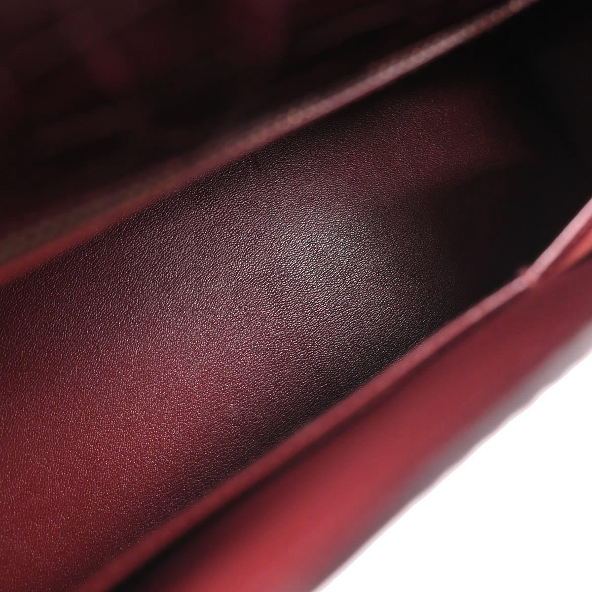 Hermes * Raisin Alligator Kelly 32 Sellier 2way Shoulder Handbag