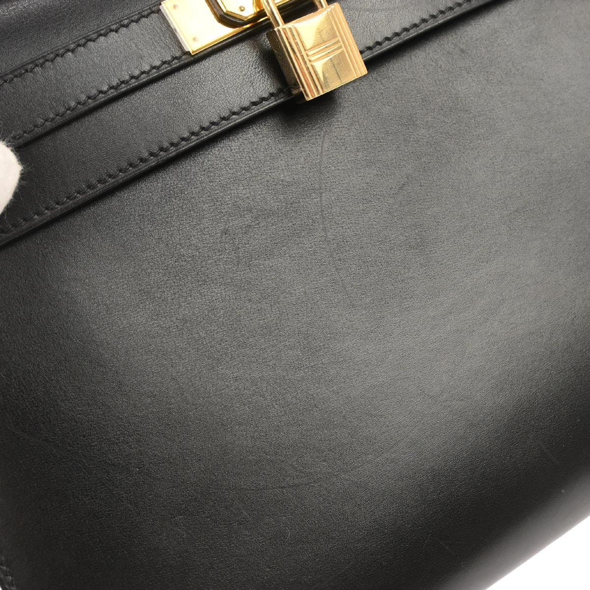 Hermes Black Box Calf Kelly 28 Sellier 2way Shoulder Handbag