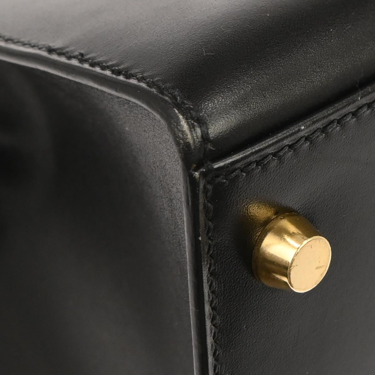 Hermes Black Box Calf Kelly 28 Sellier 2way Shoulder Handbag