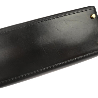 Hermes Black Box Calf Kelly 28 Sellier 2way Shoulder Handbag