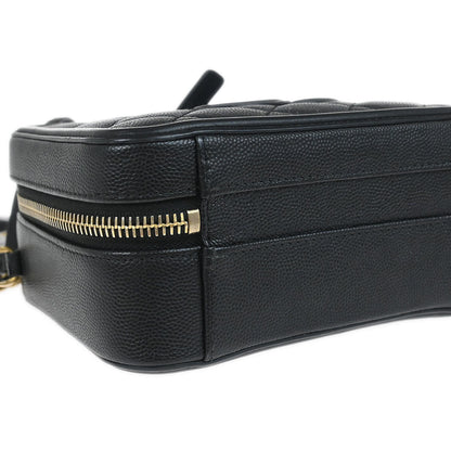 Chanel 2018 Black Caviar Skin CC Filigree 2way Vanity Shoulder Handbag