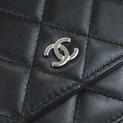 Chanel 2019 Black Lambskin Classic WOC Wallet on Chain Bag