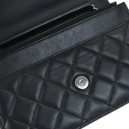 Chanel 2019 Black Lambskin Classic WOC Wallet on Chain Bag