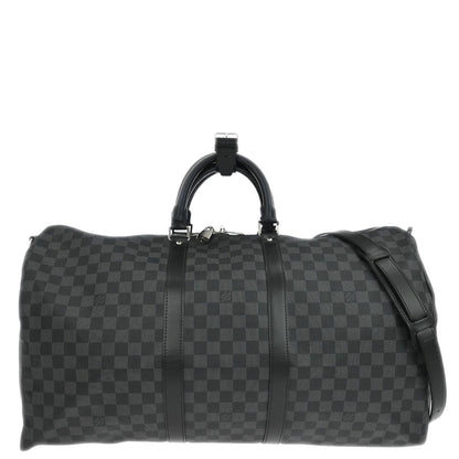 Louis Vuitton Damier Keepall Bandouliere 55 Duffle Handbag N41413
