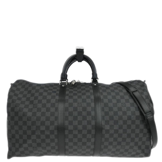 Louis Vuitton Damier Keepall Bandouliere 55 Duffle Handbag N41413