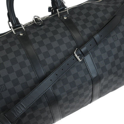 Louis Vuitton Damier Keepall Bandouliere 55 Duffle Handbag N41413