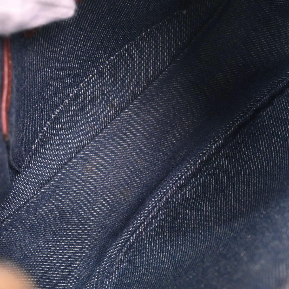 Celine Blue Denim Macadam Handbag