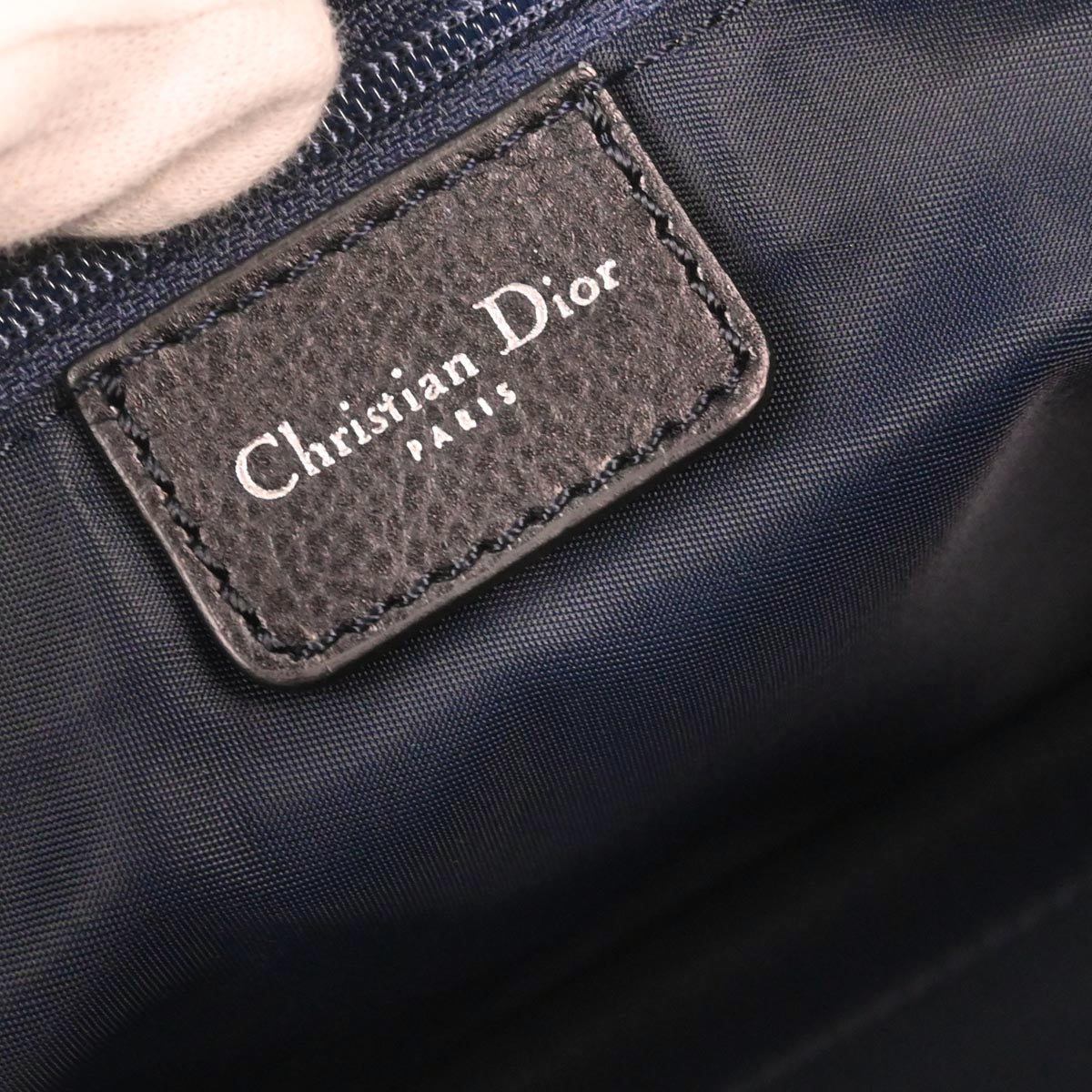 Christian Dior Navy Flight Handbag