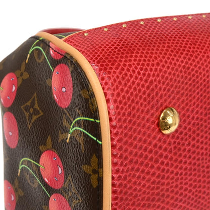 Louis Vuitton *  Lizard Monogram Cherry Sac Fermoir MM M95003