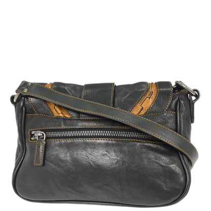 Christian Dior Black Gaucho Crossbody Bag