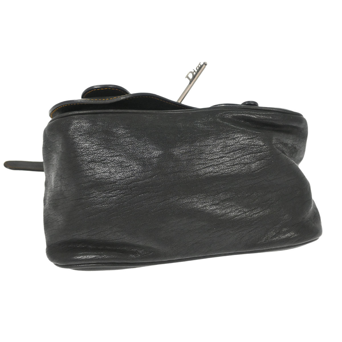 Christian Dior Black Gaucho Crossbody Bag