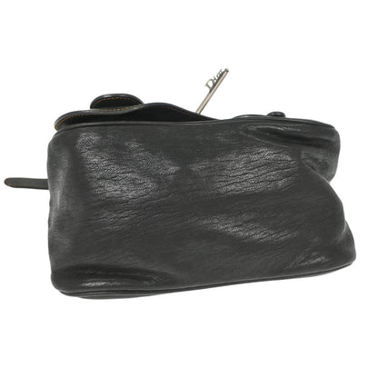 Christian Dior Black Gaucho Crossbody Bag