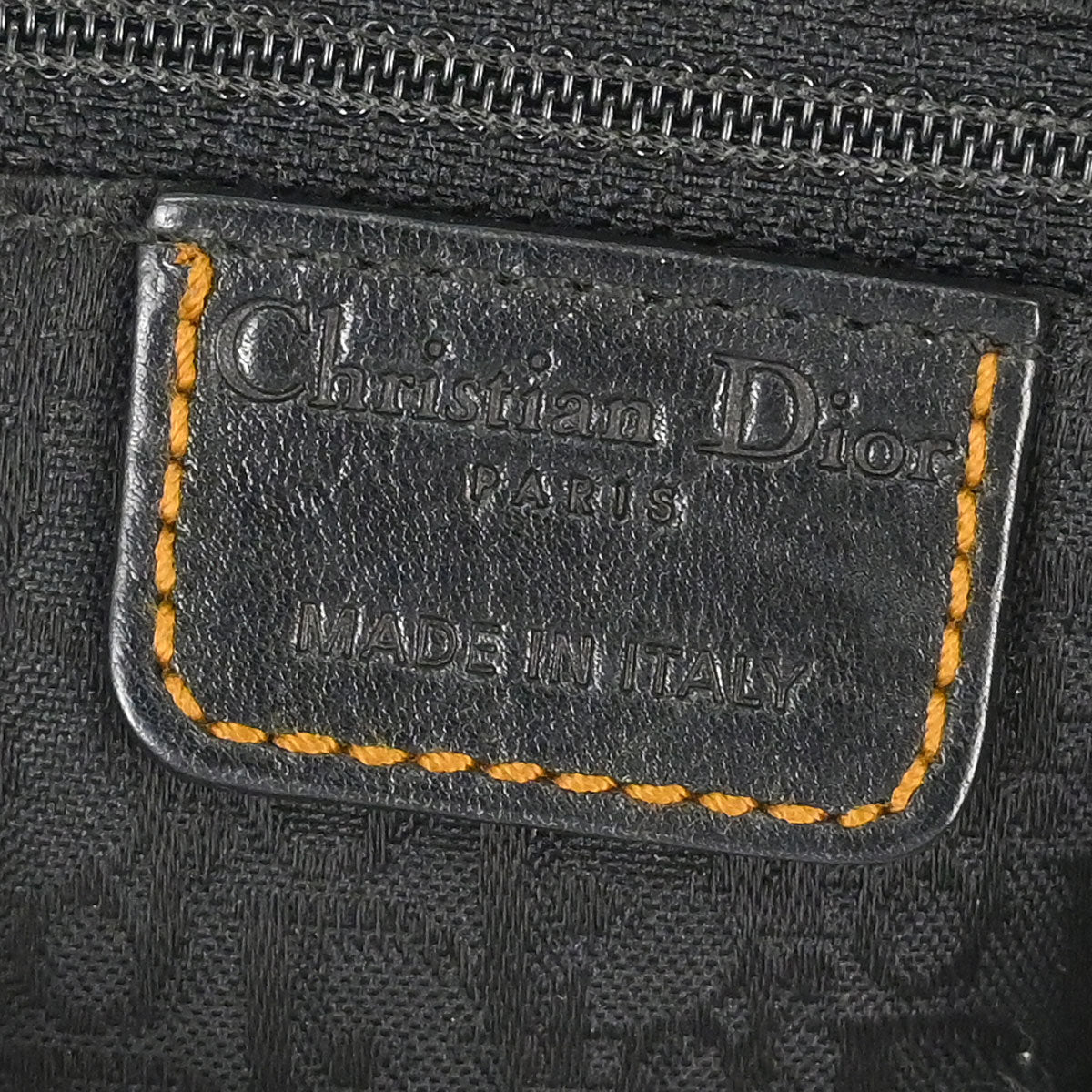 Christian Dior Black Gaucho Crossbody Bag