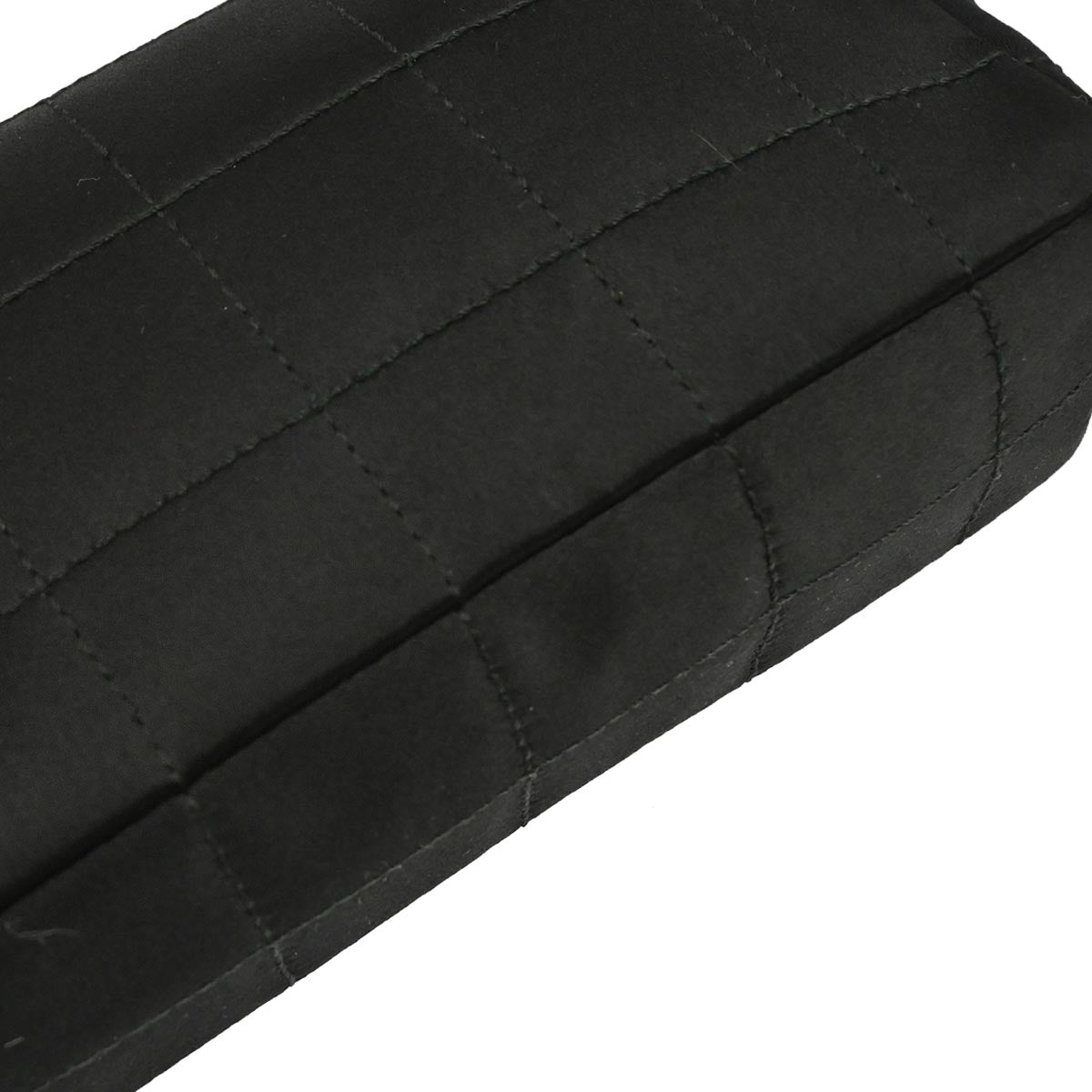 Chanel Black Satin Camelia Single Chain Shoulder Bag