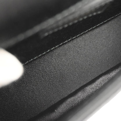 Chanel Black Satin Camelia Single Chain Shoulder Bag